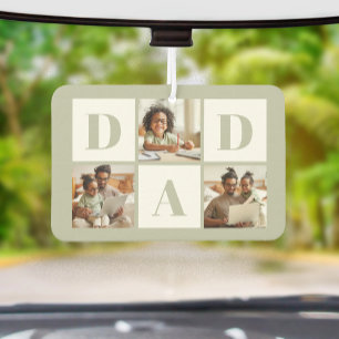 Dad 3 Photo Collage Sage Green Air Freshener