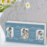 Dad 3 Vertical Photo Loving Words Personalized Wooden Box Sign<br><div class="desc">Wooden photo block gift for a new father or established parent - you can say dad, daddy, papa for example, or it's just as easy to personalize for someone else. The photo template displays 3 of your favorite photos in vertical format with rounded corners. Lettered with loving wording in clear,...</div>