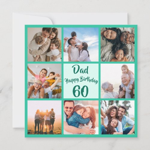 Dad 60th Happy Birthday photo template square