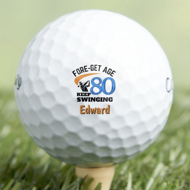 Dad 80th Birthday Gift Funny FORE-get Age Golf Balls (Creator Uploaded)