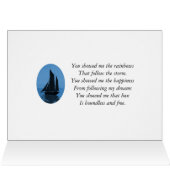 Dad, 98th Sunset yacht birthday card (Inside Horizontal (Top))