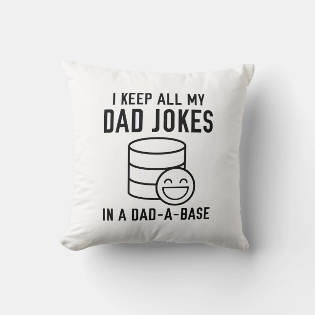 Dad-A-Base Throw Pillow (Front)