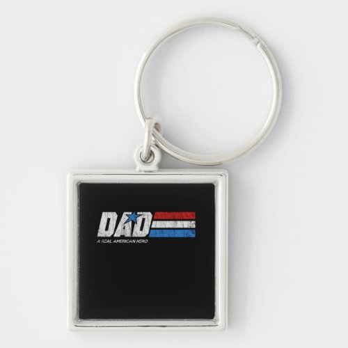 DAD A Real American Hero T_Shirt Keychain