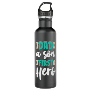 Dad a son First Hero Stainless Steel Water Bottle