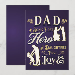 Dad A Son's First A Daughters First Love Holiday Card