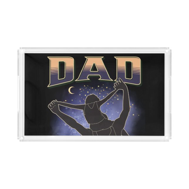 Dad A Son's First Hero Acrylic Tray (Front)