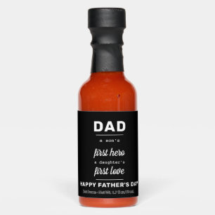 Dad A Son's First Hero Quote Father's Day Hot Sauces