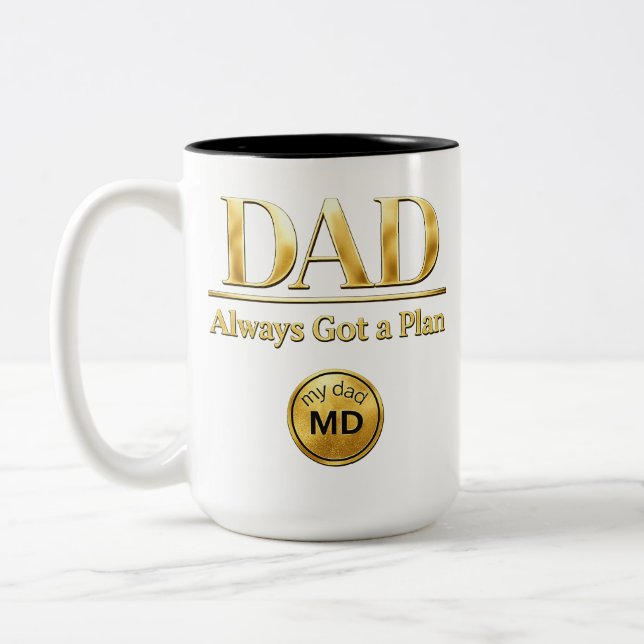 DAD — Always Got a Plan Two-Tone Coffee Mug (Left)