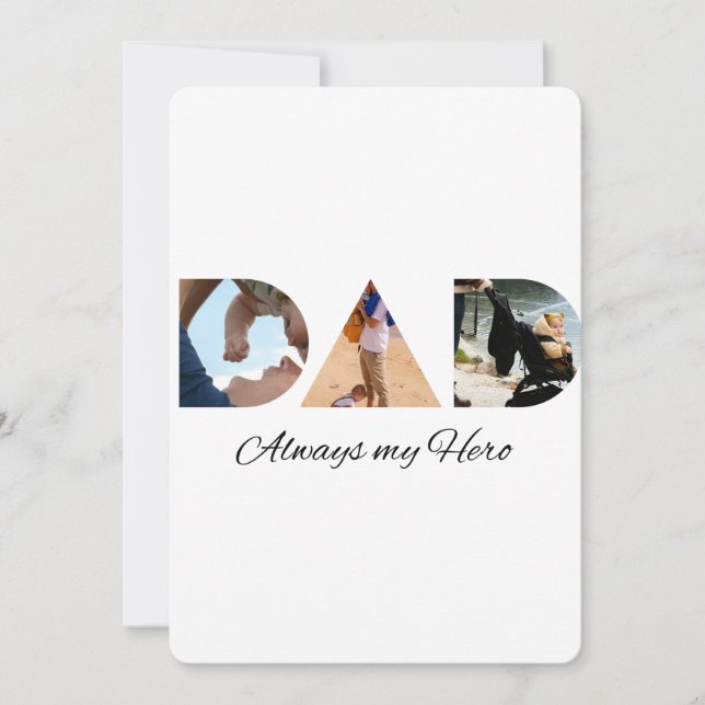 DAD : Always My Hero Invitation (Front)