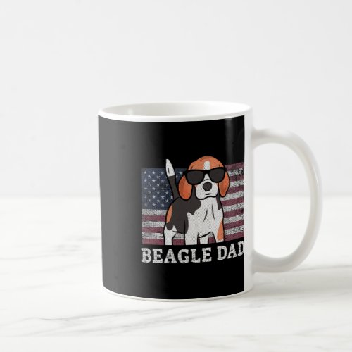 Dad American Flag 4th Of July Patriotic Beagle Des Coffee Mug