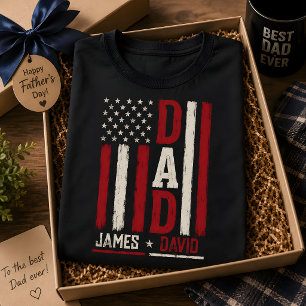 Dad American Flag Dad Gifts Patriotic Father's Day T-Shirt
