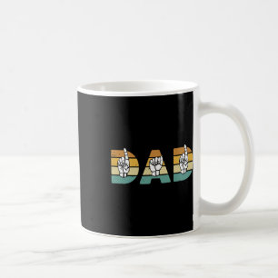 Dad American Sign Language Deaf Awareness Support  Coffee Mug