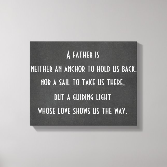 Dad Anchor Quote Canvas Print (Front)
