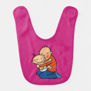 Dad and Baby Hugging Bib