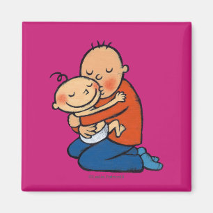 Dad and Baby Hugging Magnet