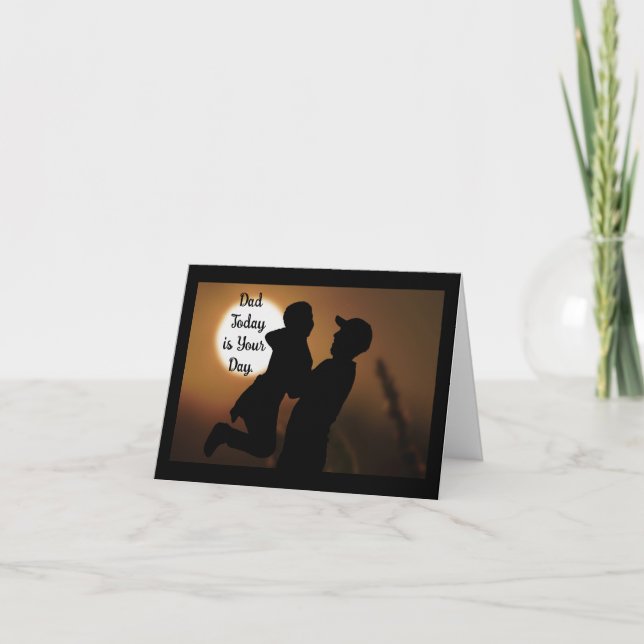 Dad And Child Father's Day Greeting Card (Front)