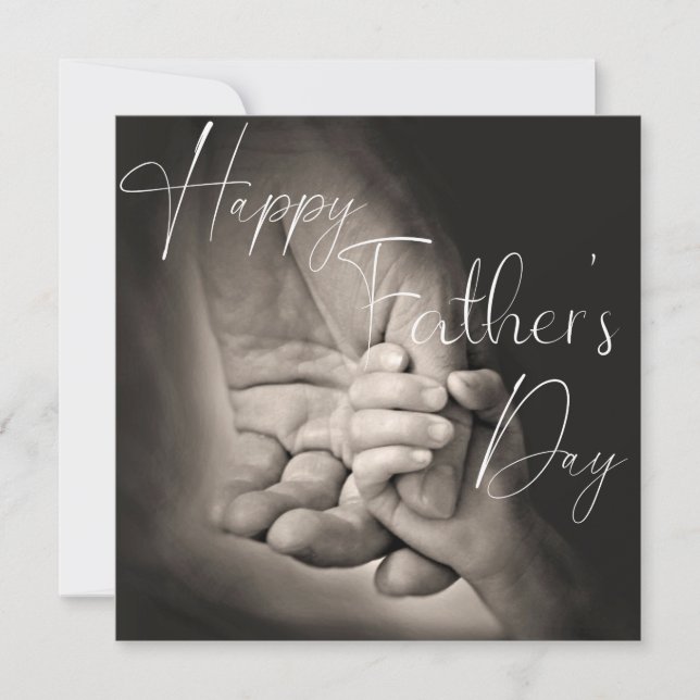 Dad and child Holding Hands Father's Day Card (Front)