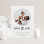 Dad and Child - Photo Joint Birthday Invitation<br><div class="desc">A modern joint Birthday invitation featuring your own photo and two sections for the name and age of each person celebrating. Perfect for a parent and child double Birthday party!</div>