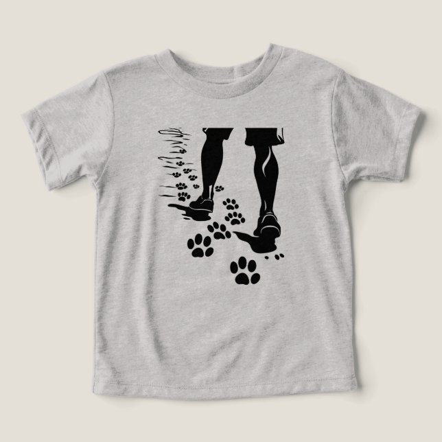  dad and dog  toddler t-shirt (Design Front)