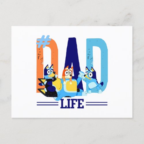 Dad And Family Life Holiday Postcard