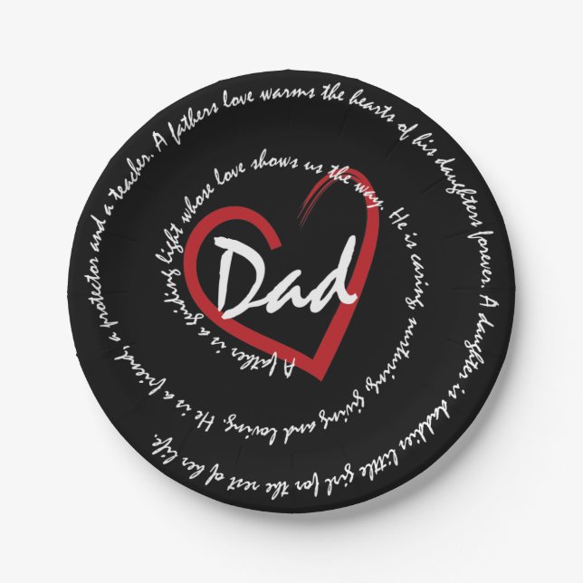 Dad and Fathers Paper Plates (Front)