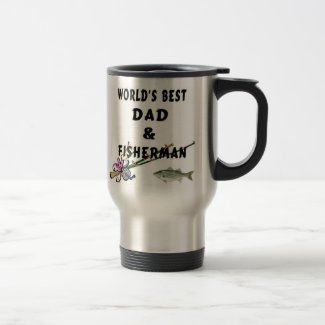 Dad And Fisherman 15 Oz Stainless Steel Travel Mug