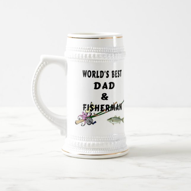 Dad And Fisherman Beer Stein (Left)