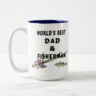 Dad And Fisherman Two-Tone Coffee Mug