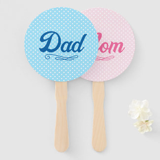 Dad and Mom Baby Shower  Hand Fan