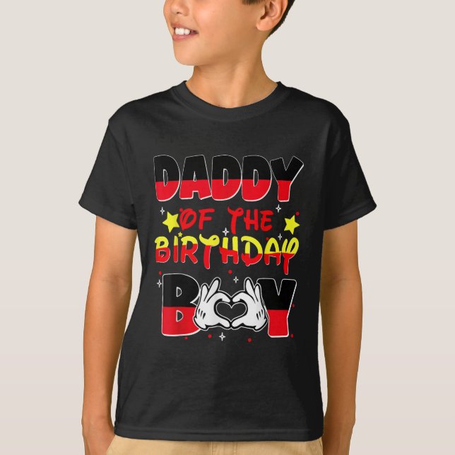 Dad And Mom Daddy Of The Birthday Boy Family Party T-Shirt (Front)