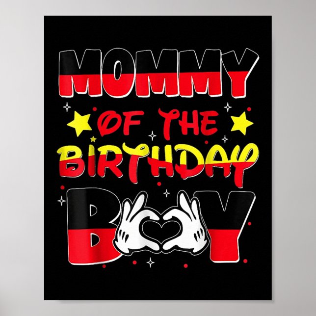 Dad And Mom Mommy Of The Birthday Boy Family Party Poster (Front)