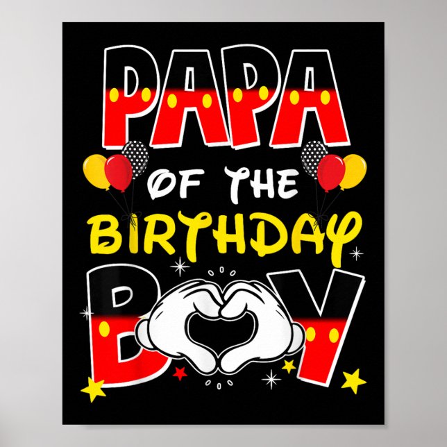 Dad And Mom Papa Of The Birthday Boy Family Party  Poster (Front)