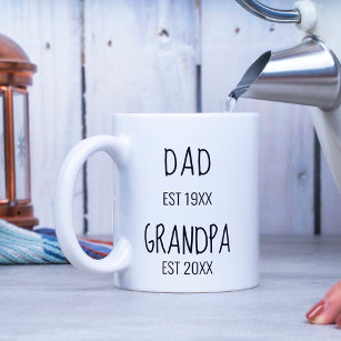 Dad and New Grandpa EST 20XX Mug