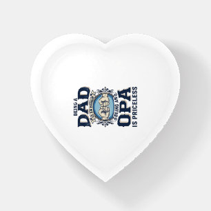 Dad and Opa Vintage Fist Bump Shirt Design_1 Paperweight