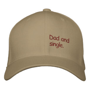 Dad and single. Red embroidery for men Embroidered Baseball Cap