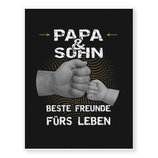 Dad And Son Best Friends Fathers Day Temporary Tattoos