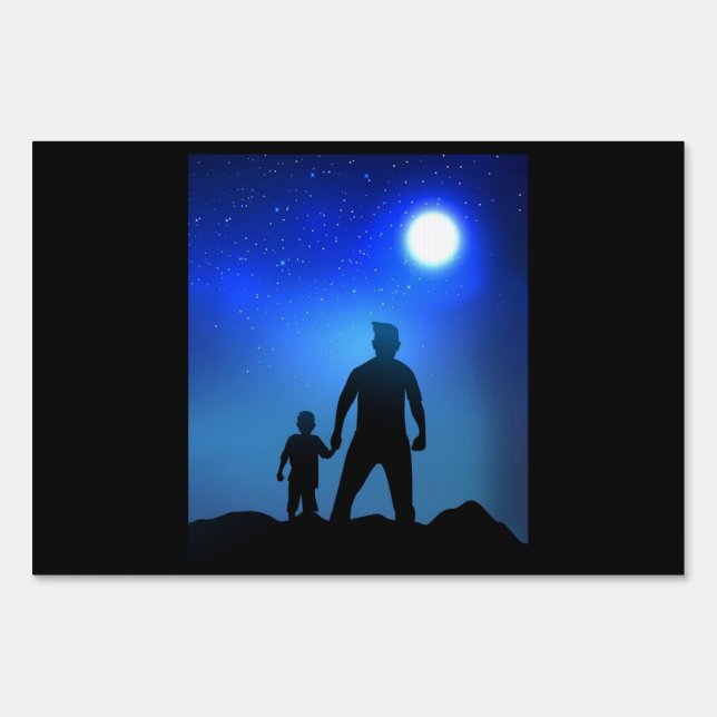 Dad And Son | Father And Son Sign (Front)