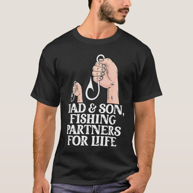 Dad And Son Fishing Partners  Fishing  Fathers Day T-Shirt (Front)