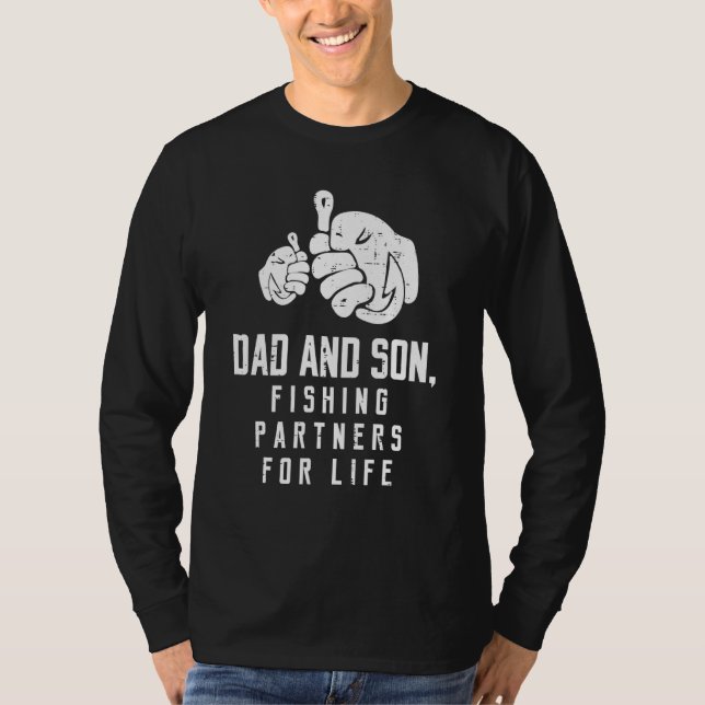 Dad And Son Fishing Partners For Life Matching Boy T-Shirt (Front)