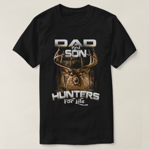 Dad And Son Hunters For Life Mens T_Shirt