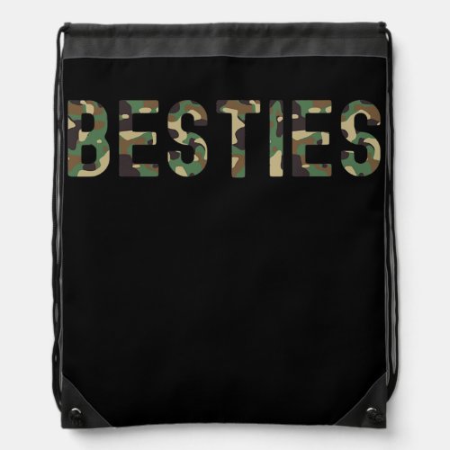 Dad and Son Matching Camouflage Besties Fathers Drawstring Bag