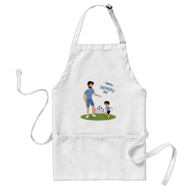 Dad and Son Matching Outfits Father's Day. Adult Apron (Front)