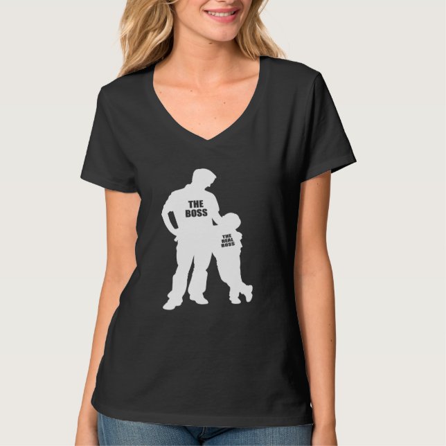 Dad And Son The Real Boss 2 T-Shirt (Front)