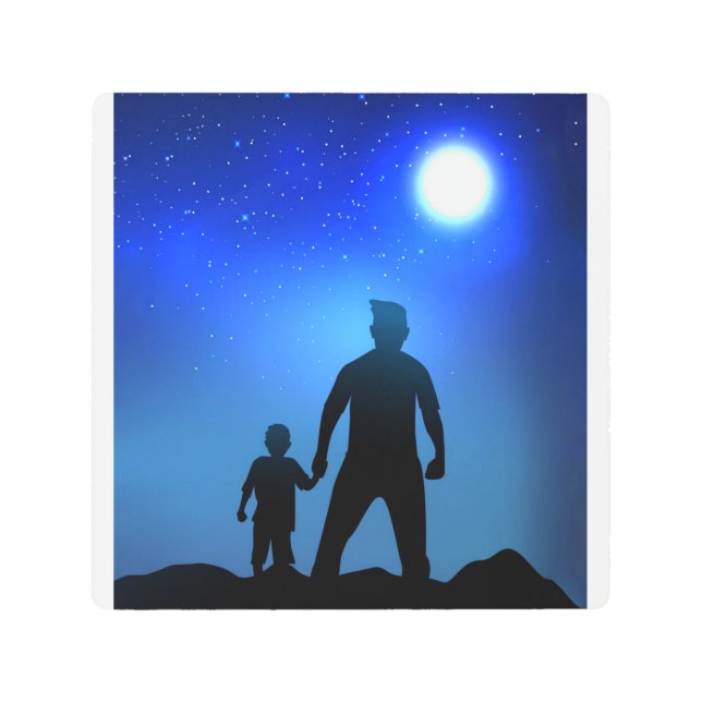 Dad And Son To my Dad From Son Metal Print (Front)