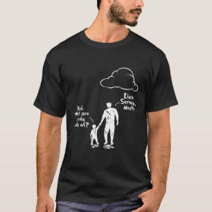 Dad And Son What Are Clouds Made Of Linux Severs M T-Shirt