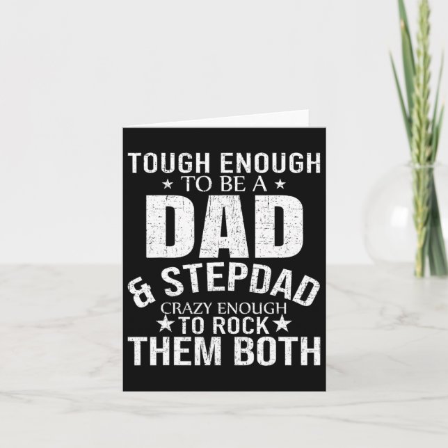 Dad And Stepdad Fathers Day Stepdad Step Dad  Card (Front)