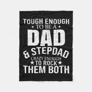 Dad And Stepdad Fathers Day Stepdad Step Dad Fleece Blanket