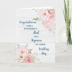 Dad and Stepmom Wedding Day Congratulations Card