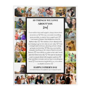 Dad appreciation Fathers Day 22 Photo Collage Acrylic Print