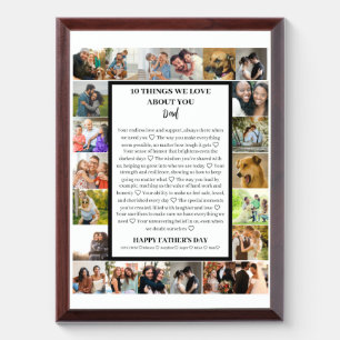 Dad appreciation   Fathers Day 22 Photo Collage Award Plaque